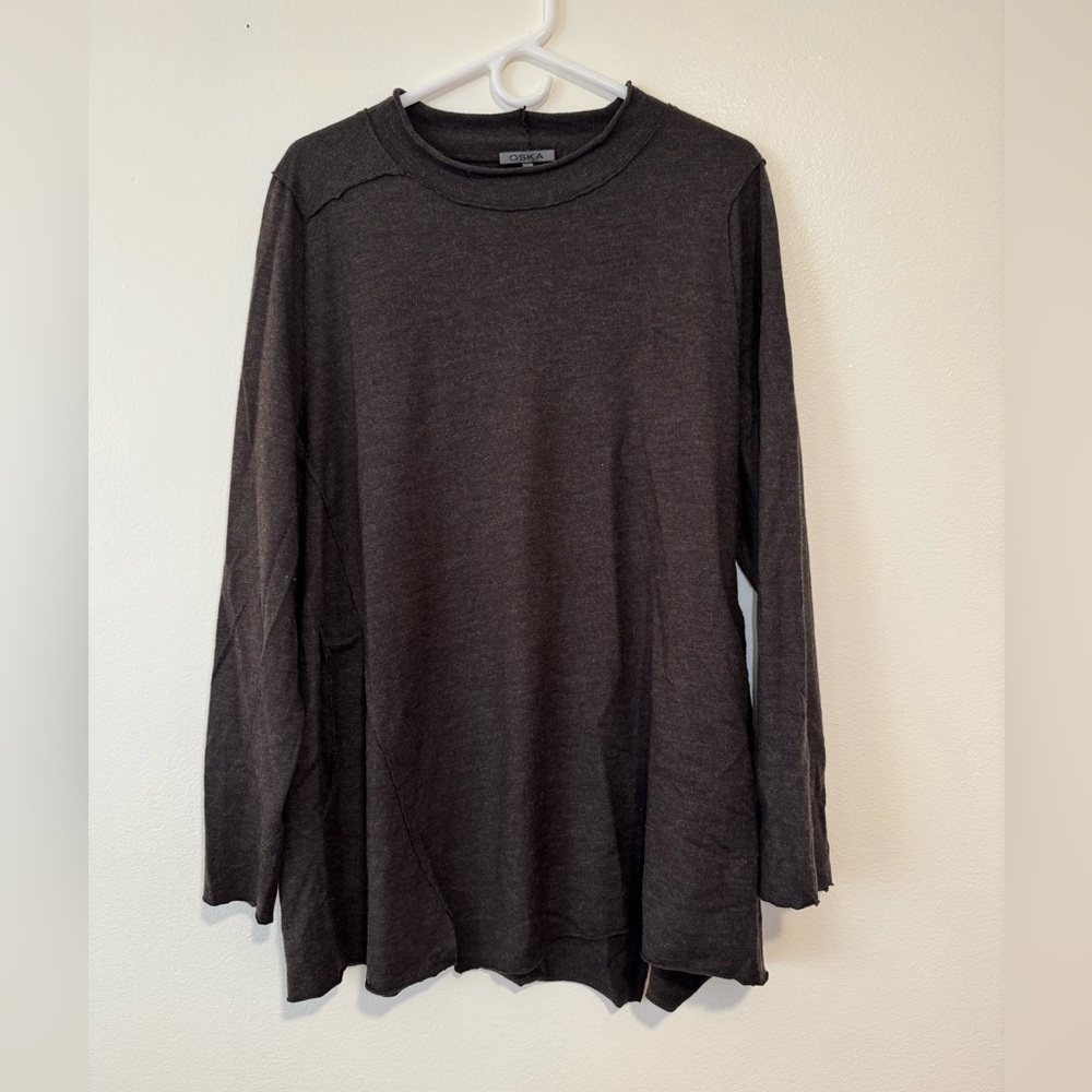 OSKA Dark Soft virgin wool Tunic Sz 4 / US XL
